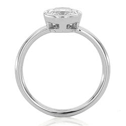 Style 10366-8mm: Delicate Round Bezel Set Engagement Ring