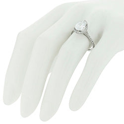 Pear Shaped Halo Engagement Ring with Diamonds (Style 102239-6x4mm)
