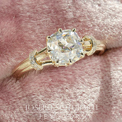 The Versailles Engagement Ring with Lab Diamonds for Cushion Center Stone Style 103372