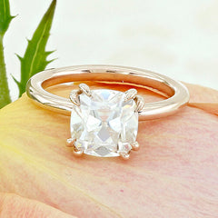 Scottsdale Solitaire Engagement Ring with a Double Four Prong Head