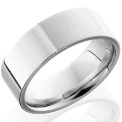Style 103734: Cobalt Chrome 8mm Flat Band with Segmented Pattern