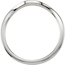 Style 102295WB: Plain Curved Wedding Band