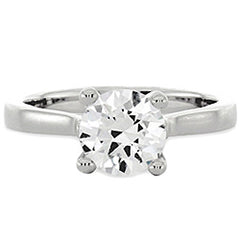 Style 102260: Round Cathedral Solitaire Engagement Ring