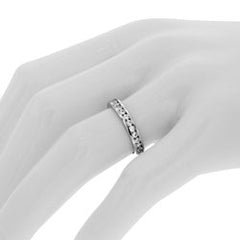 Channel Set Anniversary Band With 2mm Round Stones