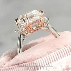 Style 103394: Three Stone Ring with Antique Asscher and Eldorado Side Stones