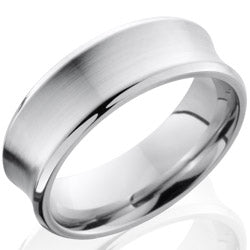 Style 103669: Cobalt Chrome 7mm Concave, Beveled Band