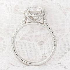 Cushion Shape Halo Engagement Ring for a Round Stone from the High Bench Collection (Style 101989)