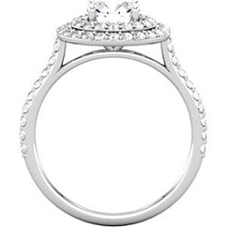 Double Halo Engagement Ring With Round Diamonds (Style 102235)