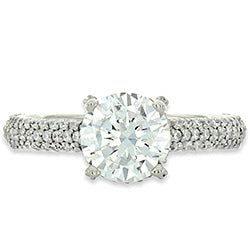Top View - Four Prong Engagement Ring with Diamonds