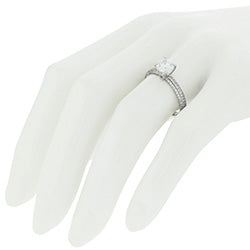 As Worn Three Row Diamond Engagement Ring (Style 102234)