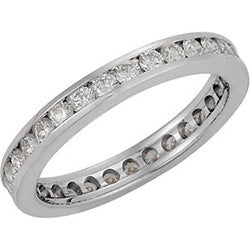 Style 102270: Channel Set Anniversary Band With 2mm Round Diamonds