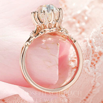 Style 103345: Venus Engagement Ring with Antique Oval Center