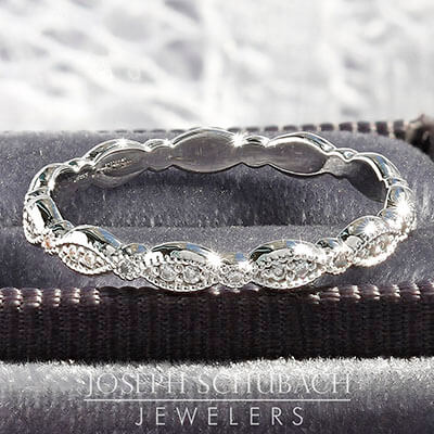 Style 103353: Marquise Shape Band With Round Diamonds And Round Edges With Milgraining