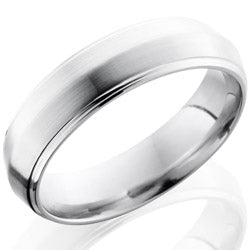 Style 103660: Cobalt Chrome 6mm Peaked Band with Grooved Edges