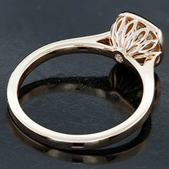 Style 103335: The Boston Bezel Cushion Cut Engagement Ring With Leaf Under Bezel Design