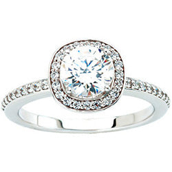 Style 102287-6mm: Round Halo Engagement Ring With Diamonds
