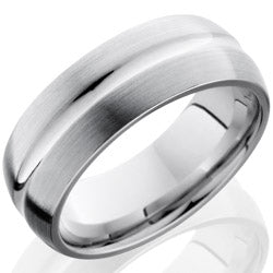 Style 103724: Cobalt Chrome 8mm Domed Band with Concave Center