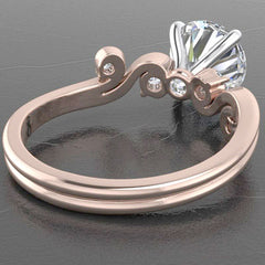 Style 103319: Double Swirl Diamond Engagement Ring