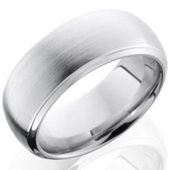 Style 103722: Cobalt Chrome 8mm Domed Band with Beveled Edges