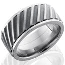 Style 103507: Titanium 10mm Flat, Spinner Band with Helical Pattern