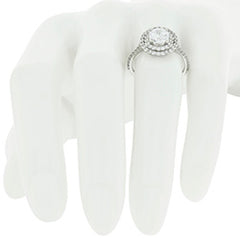 Double Halo Engagement Ring With Round Diamonds