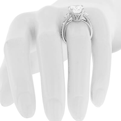 Style 103301: Oval, pear and round diamond engagement ring