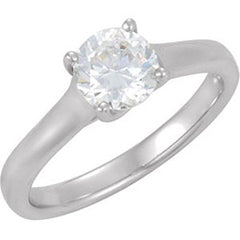 Style 102261: Round Bypass Solitaire Engagement Ring