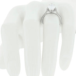 Pear Shaped Halo Engagement Ring with Diamonds (Style 102239-6x4mm)