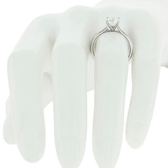 Four Prong Cathedral Solitaire Engagement Ring