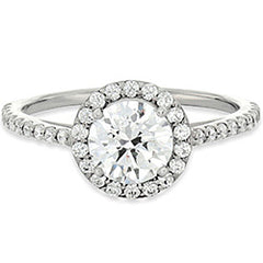 Round Halo Engagement Ring with Diamonds