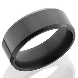 Style 103974: Elysium Flat Solid Diamond Ring With Beveled Edge Design And A Polish Finish