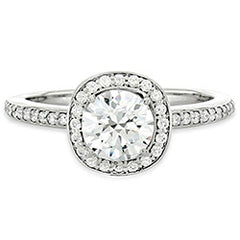 Style 102287-6mm: Round Halo Engagement Ring With Diamonds