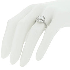 Double Halo Engagement Ring With Round Diamonds
