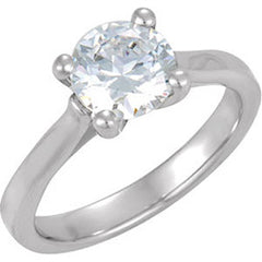 Style 102260: Round Cathedral Solitaire Engagement Ring
