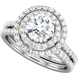 Gem Detail - Double Halo Engagement Ring With Round Diamonds (Style 102235)