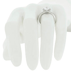 Style 102287-7.5mm: Round Halo Engagement Ring With Diamonds