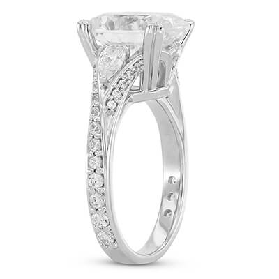 Oval, pear and round lab diamond engagement ring Style 103301
