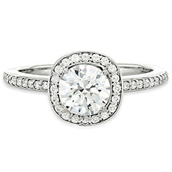 Style 102287-6.5mm: Round Halo Engagement Ring With Diamonds