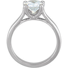 Style 102260: Round Cathedral Solitaire Engagement Ring