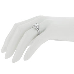 Style 102981-5mm: Engraved Split Shank Double Square Halo Engagement Ring With Diamonds