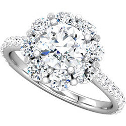 Style 102246-6mm: Round Halo Engagement Ring With Diamonds