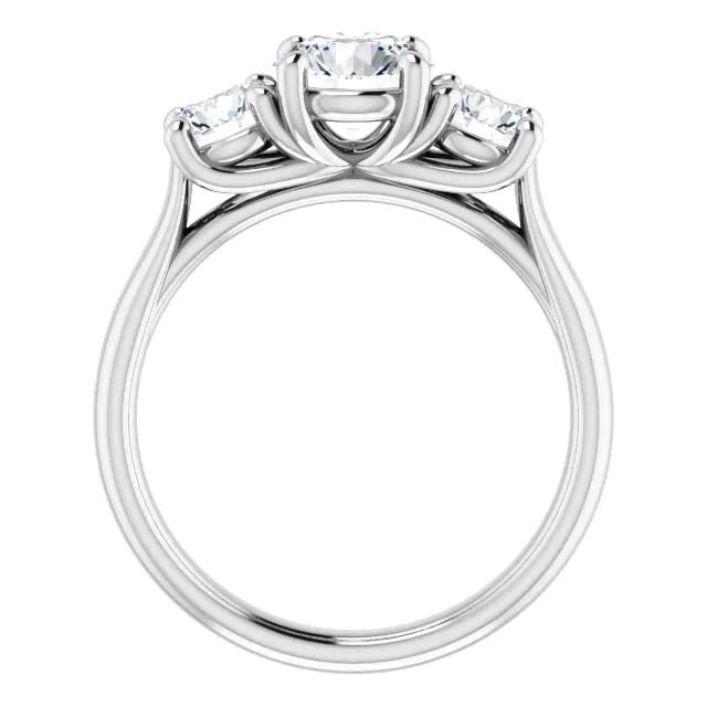 Style 102258: Three Stone Round Diamond Ring