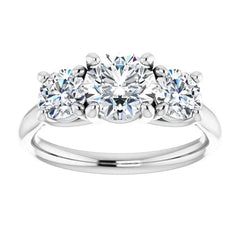 Style 102258: Three Stone Round Diamond Ring
